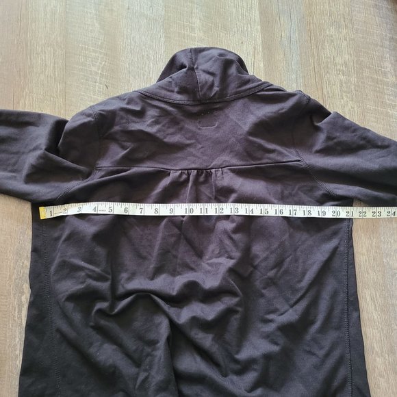 Lucky Brand Embroidered Open Front Black Sweater Women's Size M - Picture 7 of 8